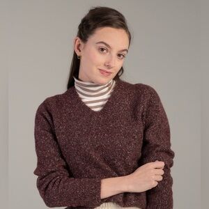 Cozy Szn V-Neck Sweater - XL/ L - Dark Chocolate